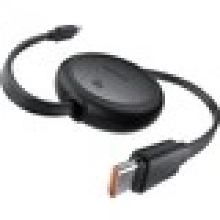 Baseus FREE2PULL Mini Şarj Kablosu Usb-C To Usb-C 60W 1m Küme Siyah
