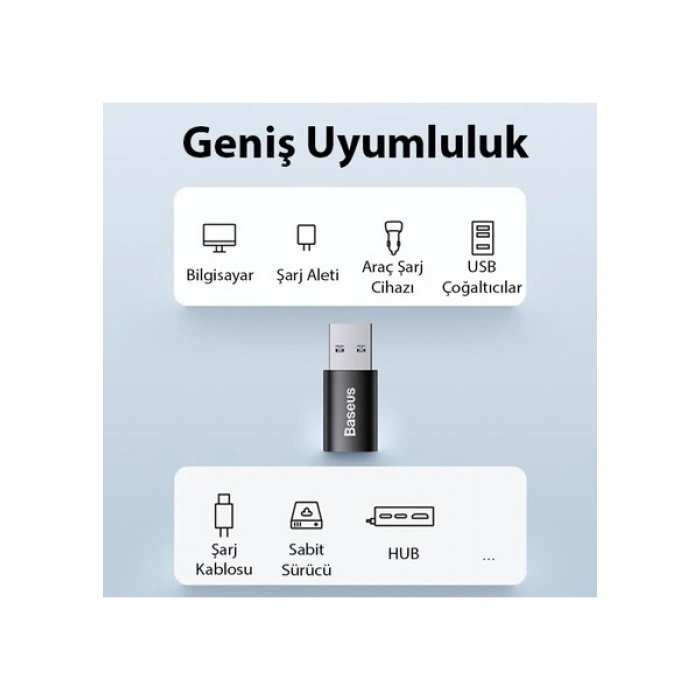 Baseus USB 3.1 To Type-C Dönüştürücü Adaptör Mini Otg Baseus Ingenuity Series ZJJQ000101