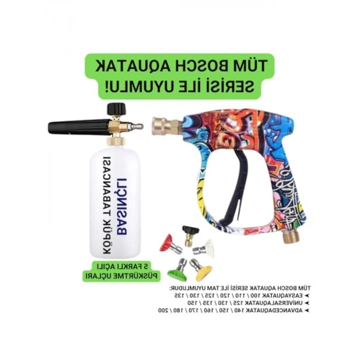 Basınçlı Yıkama Makineleri için Uyumlu Araç Yıkama Tabanca Seti