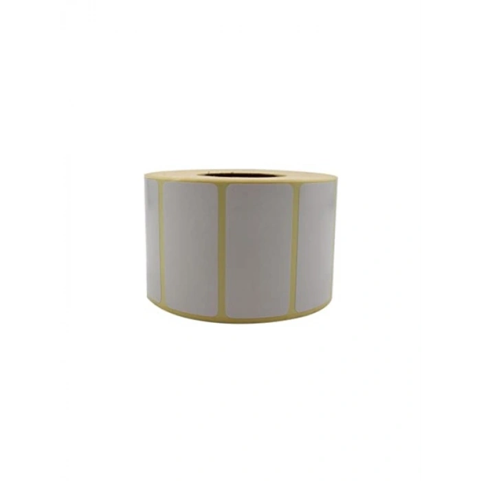 Baskısız Kuşe Etiket 60mm x 30mm Ruloda 1000 Adet