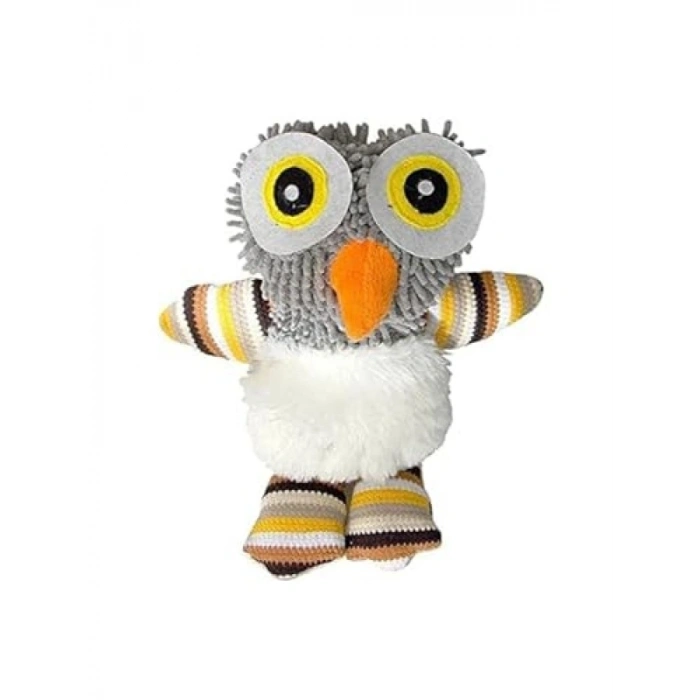 Baykuş Şekilli Peluş Köpek Oyuncağı, 27 cm