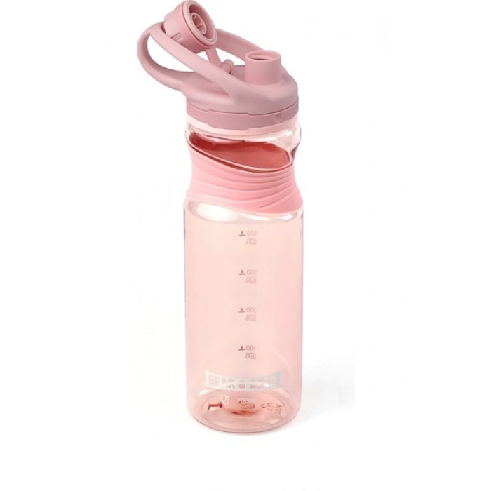 Bear & Deer Silikon Tutacaklı Pastel Matara Pembe 700 Ml.