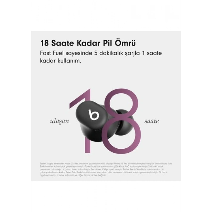 Beats Solo Buds – Gerçek Kablosuz Kulak İçi Kulaklık – Mat Siyah
