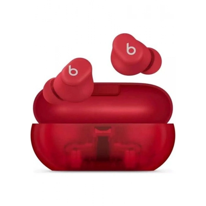 Beats Solo Buds – Gerçek Kablosuz Kulak İçi Kulaklık – Şeffaf Kırmızı