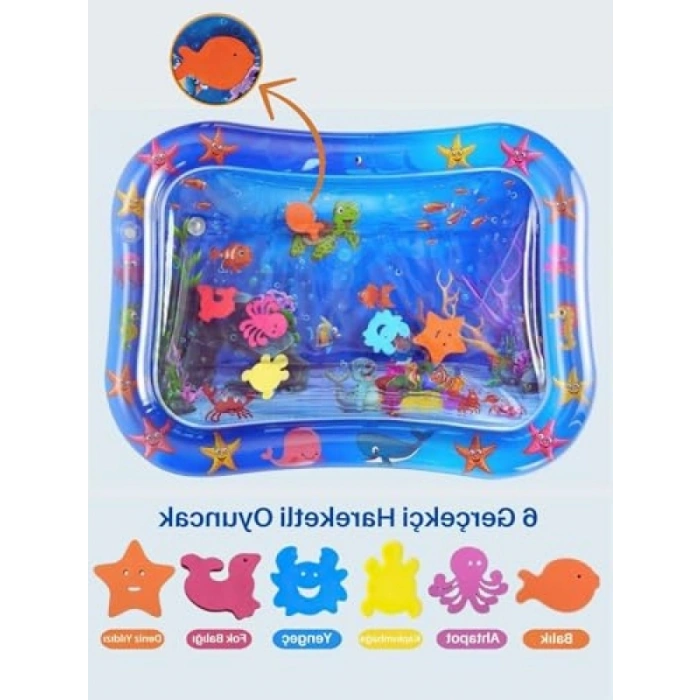 Bebek Su Oyun Matı ve Tummy Time Aktivite Matı