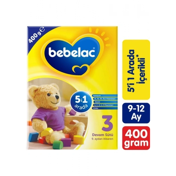 Bebelac 3 Devam Sütü 9-12 Ay 400 Gr