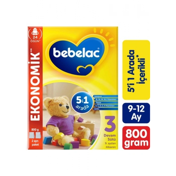Bebelac 3 Devam Sütü 9-12 Ay 800 Gr