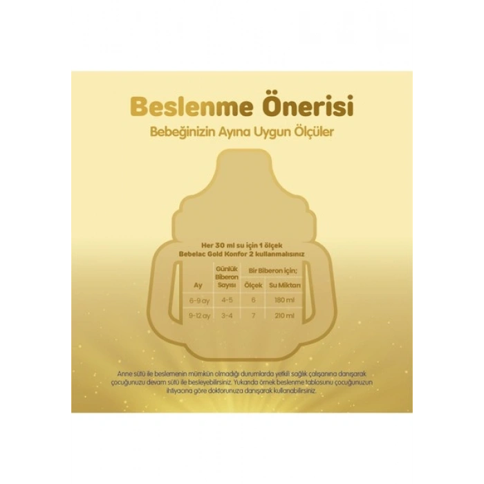 Bebelac Gold Konfor 2 Devam Sütü 6-9 Ay 800 Gr x 2 Adet 1600 Gr