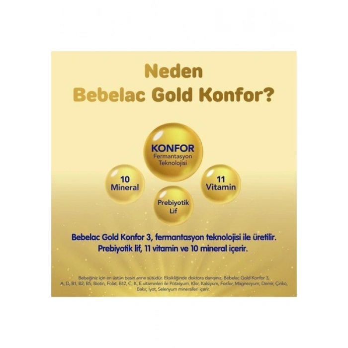 Bebelac Gold Konfor 3 Çocuk Devam Sütü 1 Yaş+ 350 Gr