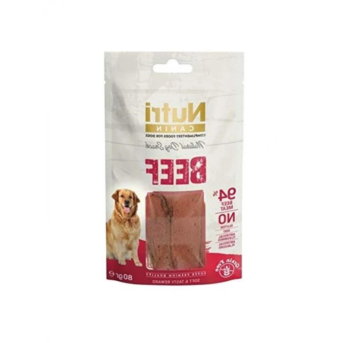 Tahılsız Biftekli Köpek Ödülü, %94 Et İçeriği, 80 Gr