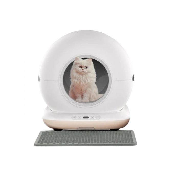 Bej Renk Otomatik Kedi Tuvaleti, Uzaktan Kontrol Özellikli