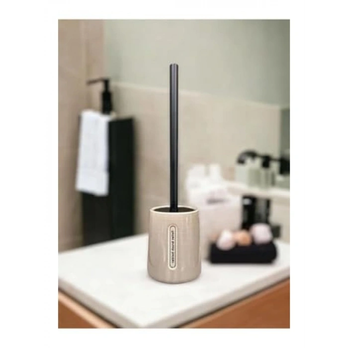 Bej Renkli Tuvalet Fırçası, Şık Tasarım