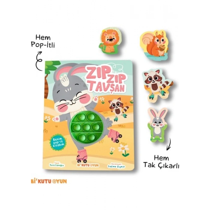 Benim Pop-it Kitabım - Zıp Zıp Tavşan (Tak-Çıkar) - Esra Canoğlu