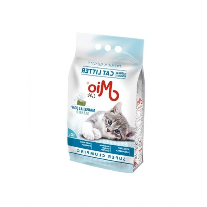 Bentonit Kedi Kumu, Marsilya Sabun Kokulu, 10 lt, Kalın