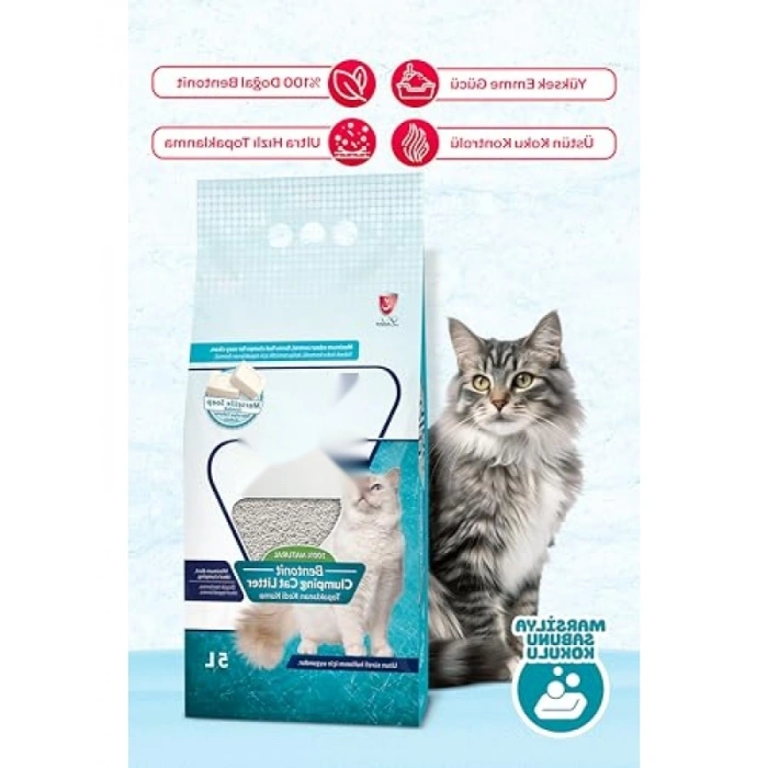 Bentonit Kedi Kumu - Sabun Kokulu, 5 L