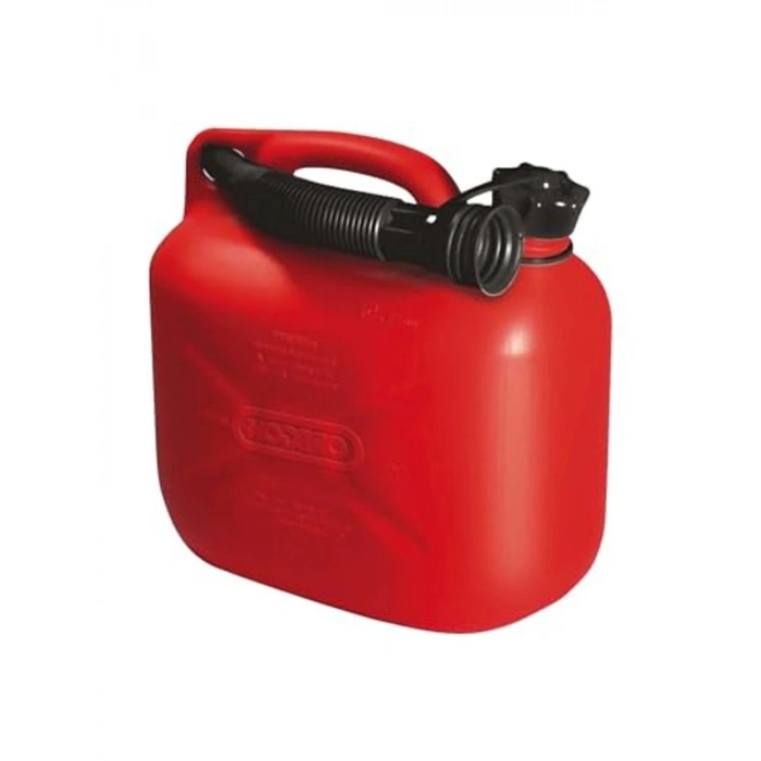 Benzin Bidonu, 5 Litre Kapasite, Kırmızı Renk, Dayanıklı