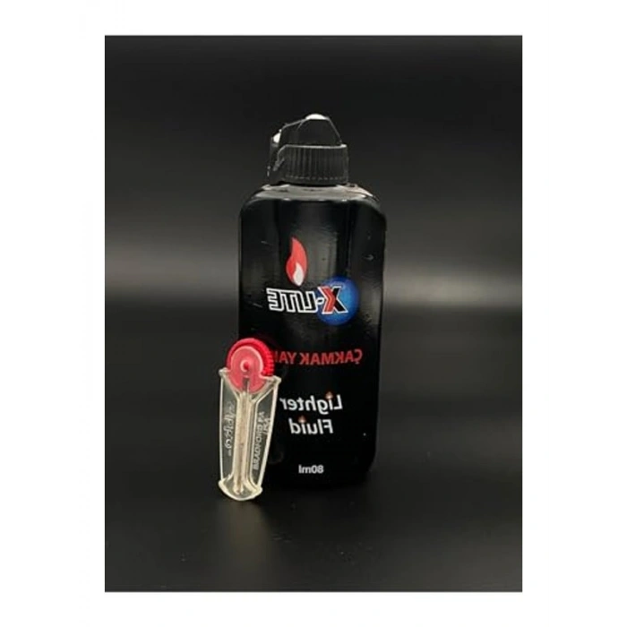 Benzin ve Çakmak Taşı Seti, 80ml Kapasite