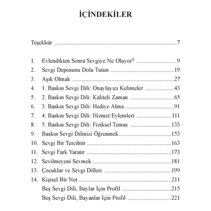 Beş Sevgi Dili - Gary Chapman