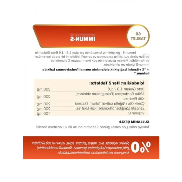 Beta-Glukan Takviye Edici Gıda 60 Tablet