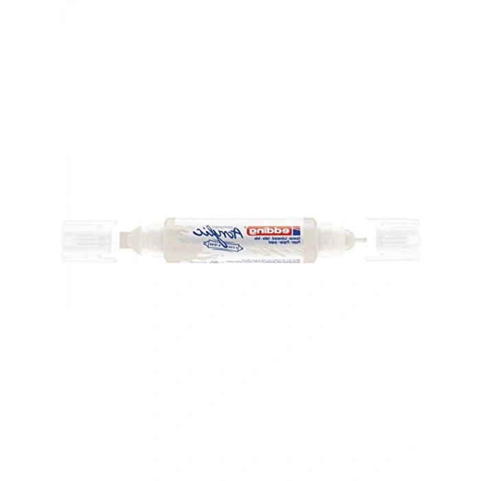 Beyaz 3D Akrilik Çift Uçlu Kalem, 2-3 mm ve 5-10 mm