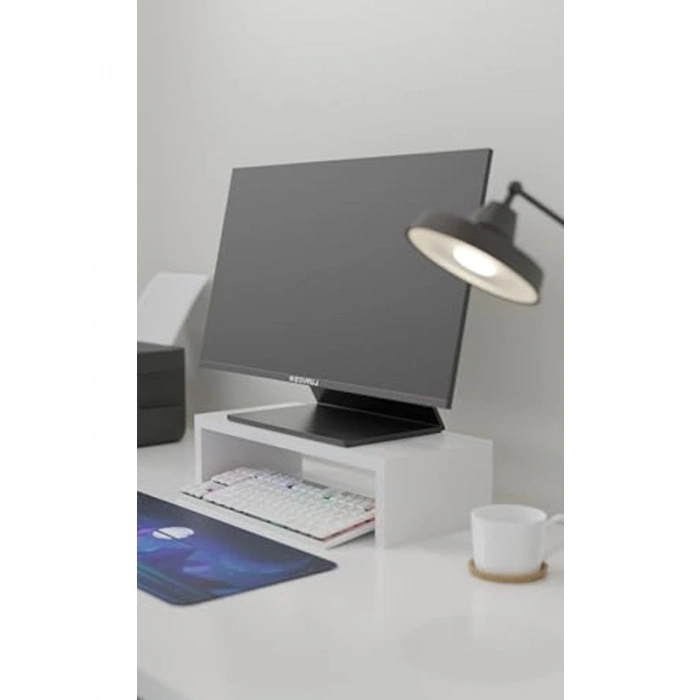 Beyaz 45x20x11.8 cm Masaüstü Monitor Yükseltici Raf