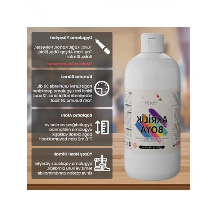 Beyaz Akrilik Boya, 500 gr