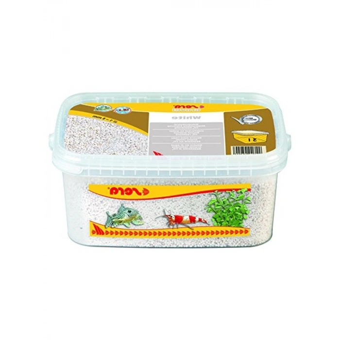 Beyaz Akvaryum Kumu, 1-3 mm Boyutunda, 3 LT