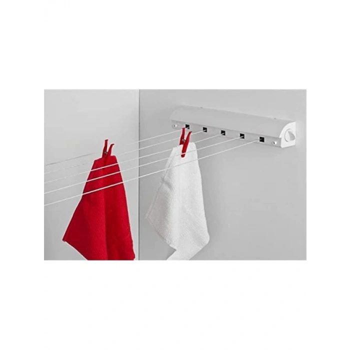 Beyaz Çamaşır Askısı - Dekoratif Tasarım