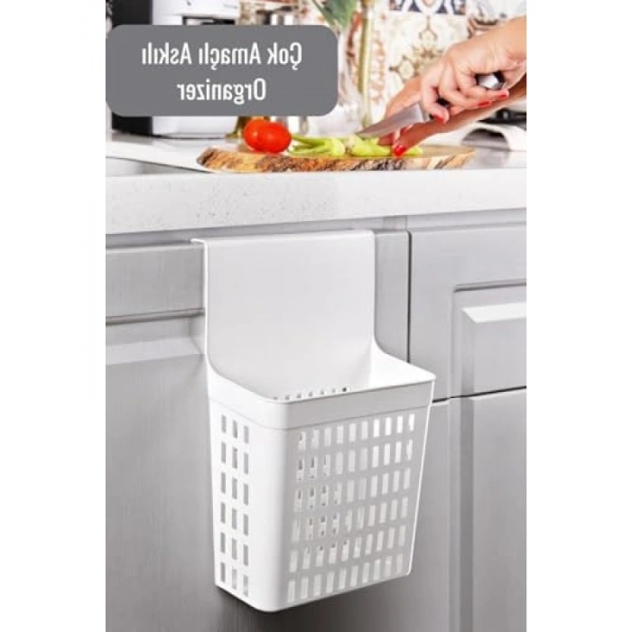 Beyaz Dolap İçi Askılı Düzenleyici - Organizer Raf