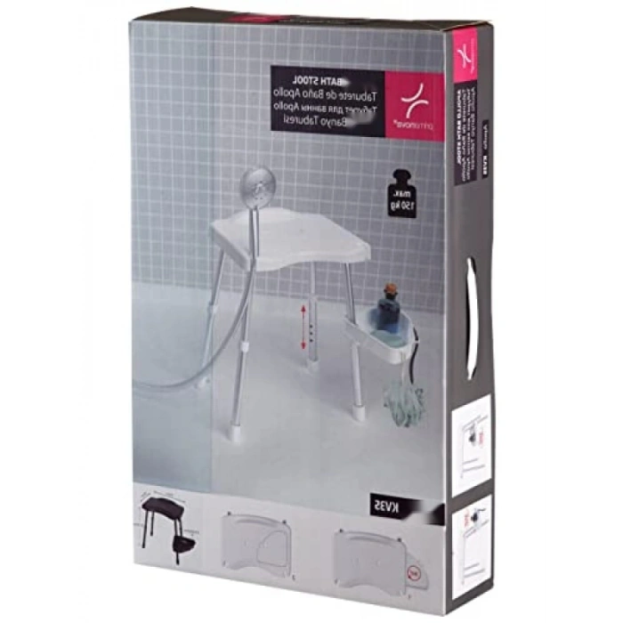 Beyaz Duşlu Banyo Taburesi