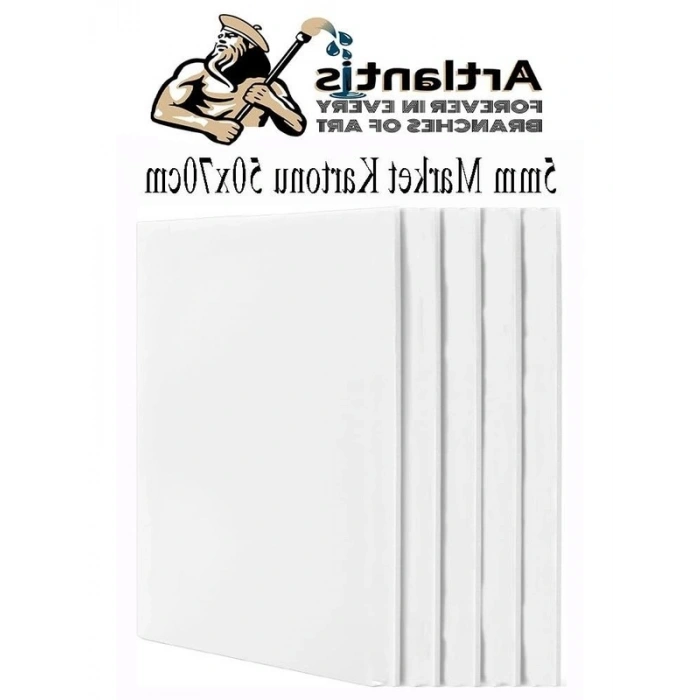 Beyaz Fotoblok Maket Kartonu, 5 mm Kalınlık, 50x70 cm, 5 Adet
