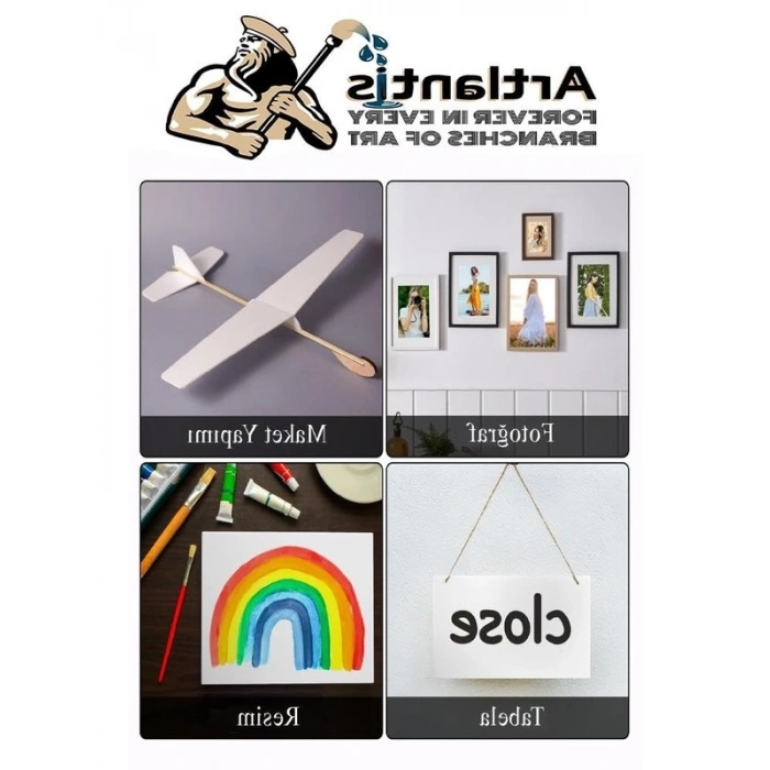 Beyaz Fotoblok Maket Kartonu, 5 mm Kalınlık, 50x70 cm, 5 Adet