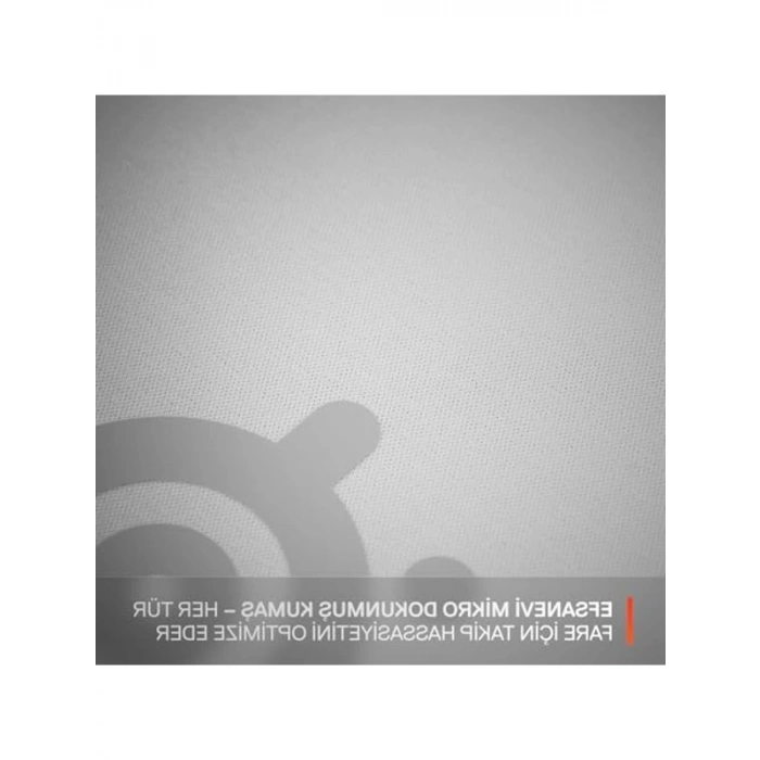 Beyaz Gaming Mousepad, Orta Boy Oyun Performansı İçin