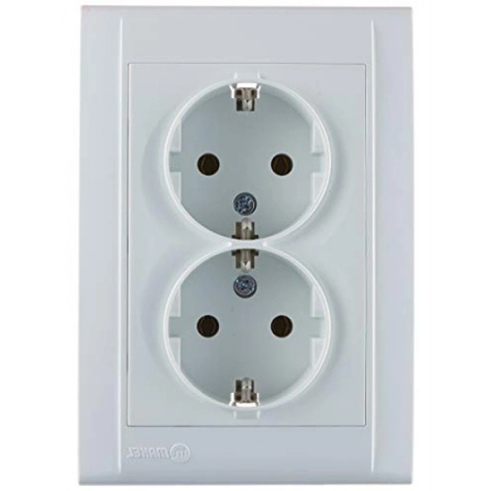 Beyaz Ikili Topraklı Priz - 250V
