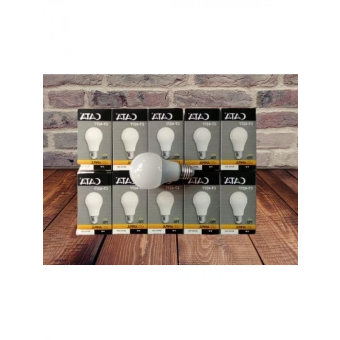 Beyaz Işık LED Ampul - 9 W, 730 lm - 10lu Paket