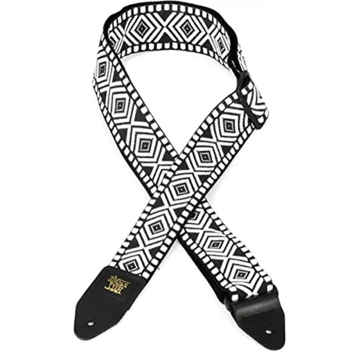 Beyaz Jakarlı Gitar Askısı, Şık Tasarım