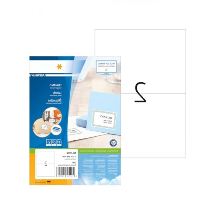 Beyaz Lazer Etiketler - A4 Boyut - 100lü