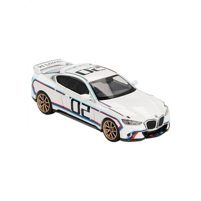 Beyaz Mavi Kırmızı Çizgili 1/64 Ölçekli Araba Modeli