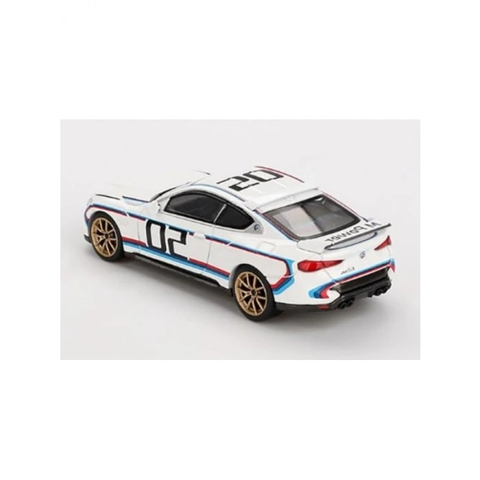 Beyaz Mavi Kırmızı Çizgili 1/64 Ölçekli Araba Modeli