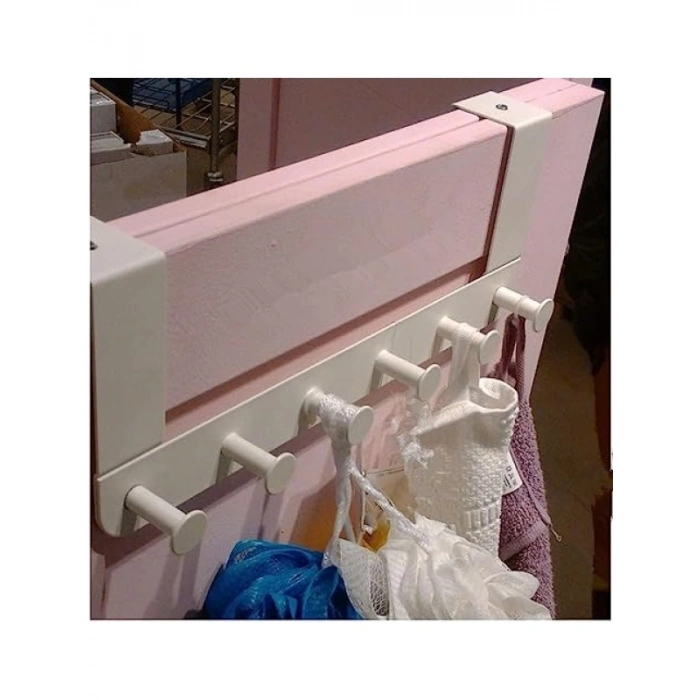 Beyaz Metal Kapı Askısı Kancaları, 6 Adet