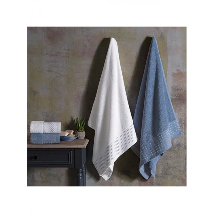 Beyaz Pamuk Hamam Seti, Denim, S-M/L-XL Boyut Seçenekleri