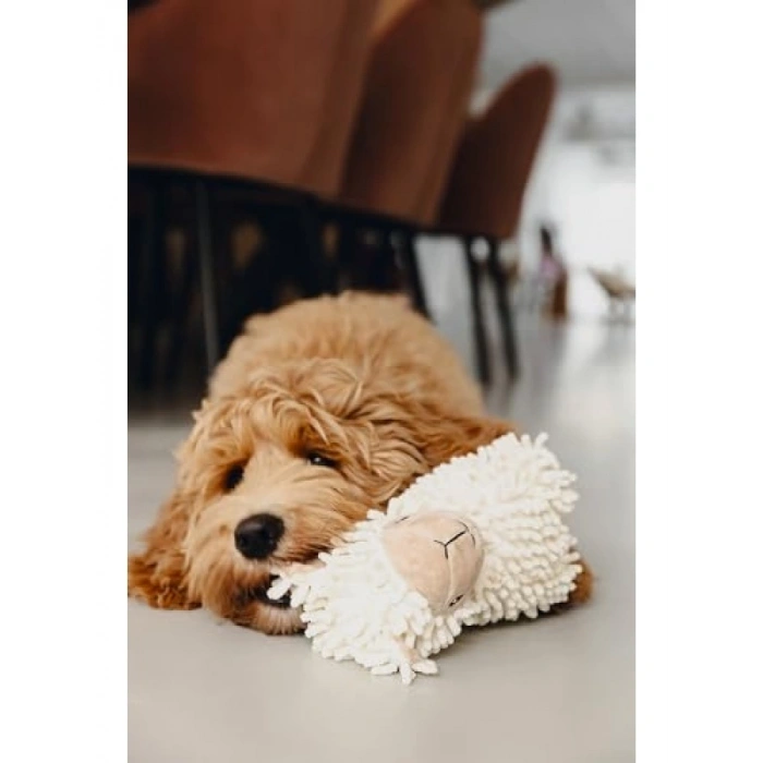 Beyaz Peluş Koyun Oyuncak, 26x6x21cm