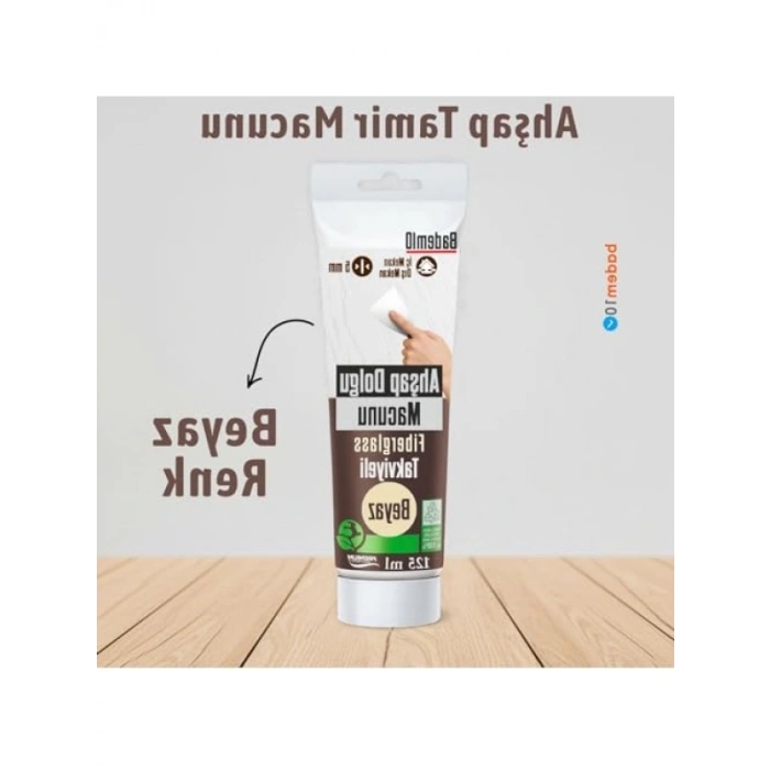 Beyaz Renk Ahşap Parke Tamir Macunu, 125 ML