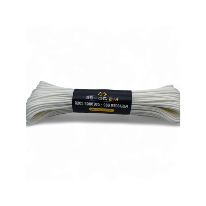 Beyaz Renk Paracord İp 30 Metre ile Çok Amaçlı Kullanım