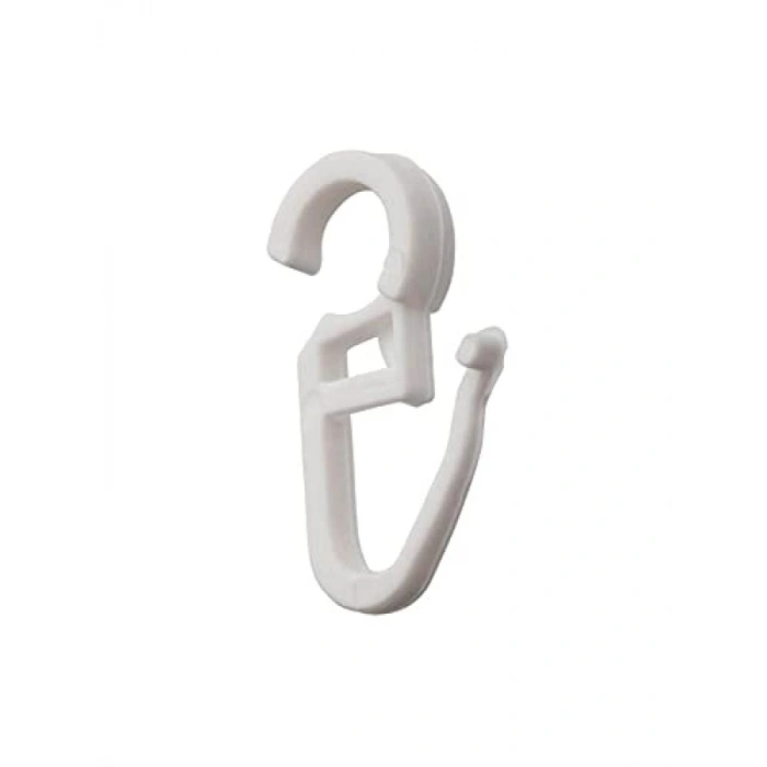 Beyaz Renk Rustik Perde Klipsi - 25 Adet