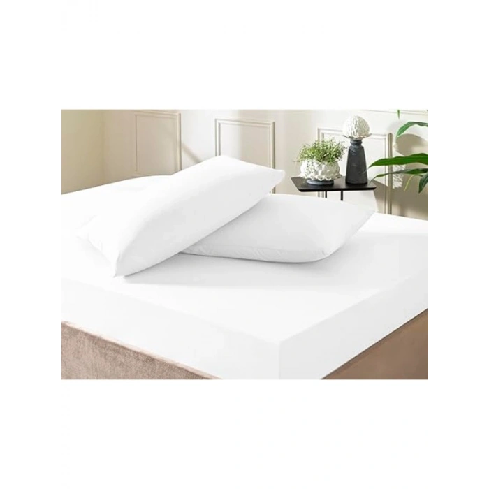 Beyaz Renkli Fitted Çarşaf Seti, Çift Kişilik Ranforce, Kaliteli