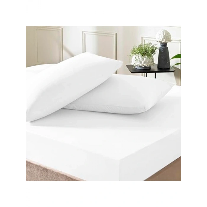 Beyaz Renkli Fitted Çarşaf Seti, Çift Kişilik Ranforce, Kaliteli