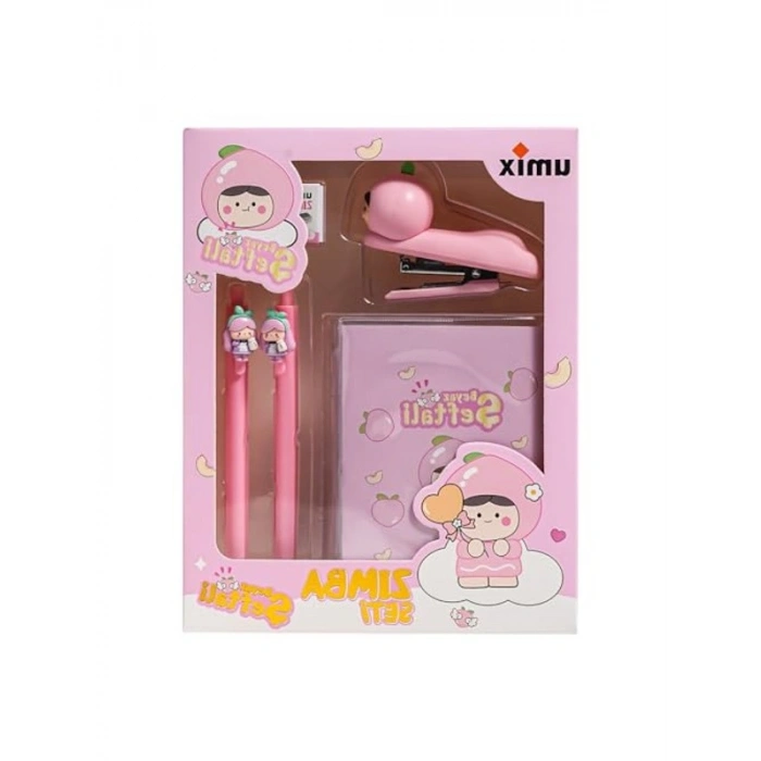 Beyaz Şeftali Kırtasiye Seti