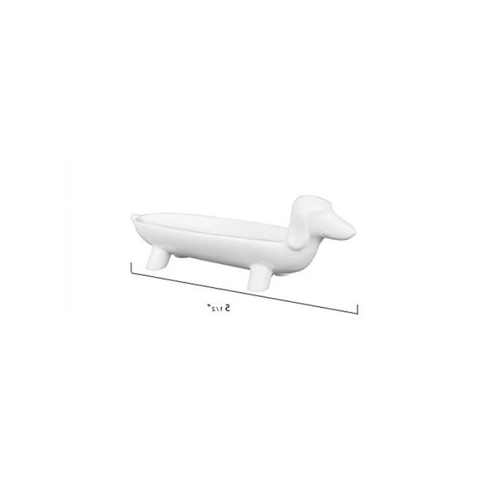 Beyaz Seramik Köpek Mama Kabı