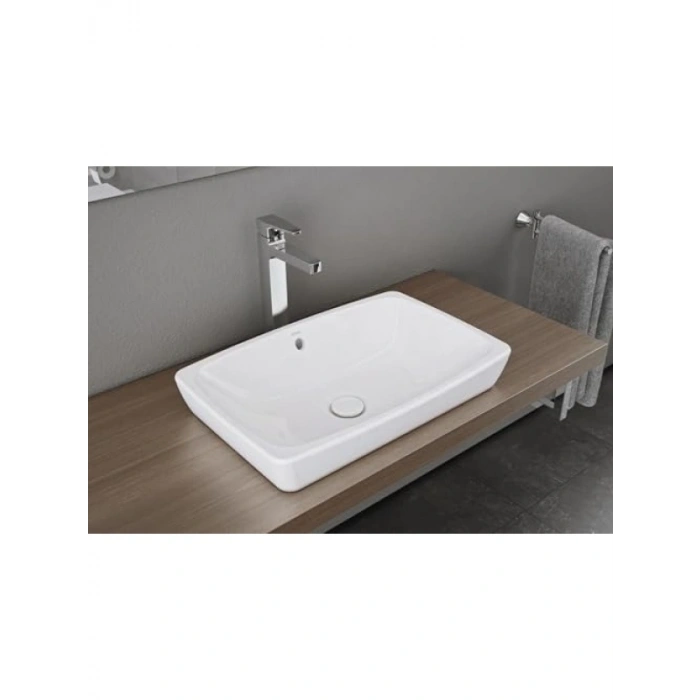 Beyaz Seramik Süzgeç - Lavabo Sifon Üst Grubu